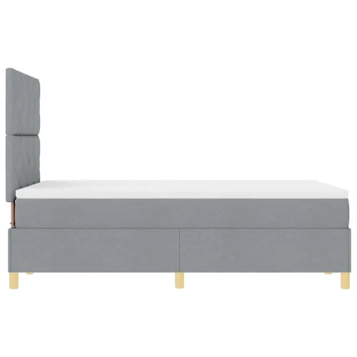 Box spring krevet Svijetlo siva 120 x 200 cm tkanina - Svjetlosiva 120 x 200 cm Dizajn s rombovima Cijena
