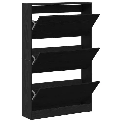 Ormar za cipele 80 x 21 x 125,5 cm Konstruirano drvo Crni hrast - Crni hrast 80 x 21 x 125,5 cm Cijena