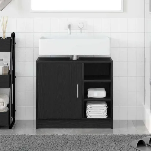 Kupaonski ormar Crni hrast 63 x 29 x 55 cm Konstruirano drvo - Crni hrast 63 x 29 x 55 cm Cijena