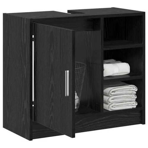 Kupaonski ormar Crni hrast 63 x 29 x 55 cm Konstruirano drvo - Crni hrast 63 x 29 x 55 cm Cijena