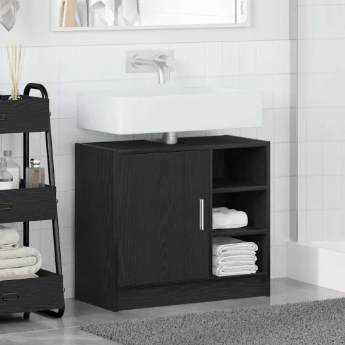 Kupaonski ormar Crni hrast 63 x 29 x 55 cm Konstruirano drvo - Crni hrast 63 x 29 x 55 cm Cijena