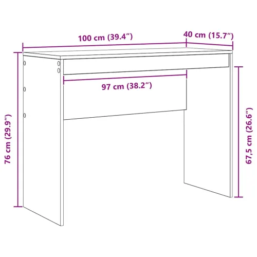 Stol Sonoma hrast 100 x 40 x 76 cm - sonoma hrast 100 x 40 x 76 cm Cijena
