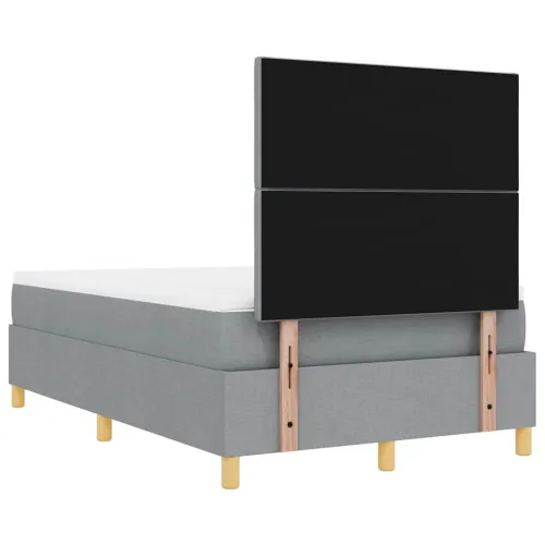 Box spring krevet Svjetlosiva 200 x 120 cm tkanina - Svjetlosiva 120 x 200 cm Dizajn s rombovima Cijena
