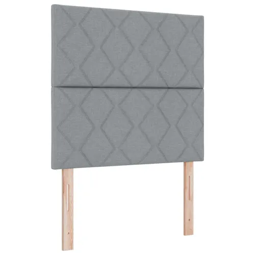Box spring krevet Svjetlosiva 200 x 120 cm tkanina - Svjetlosiva 120 x 200 cm Dizajn s rombovima Cijena