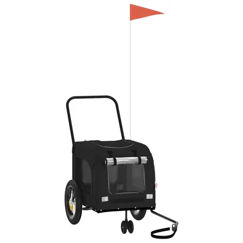 Prikolica za bicikl za kućne ljubimce Crna 125 x 53 x 54 cm - Crna 125 x 53 x 54 cm Cijena