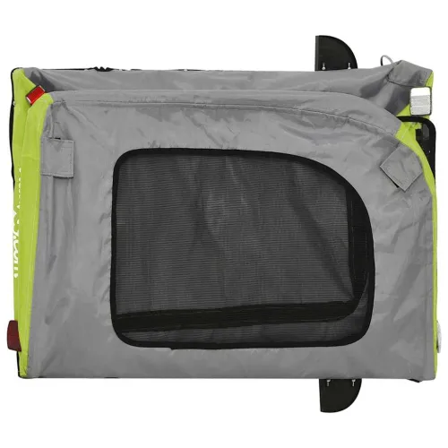 Prikolica za bicikl za kućne ljubimce s pohranom Zelena i Siva - Zelena 125 x 53 x 54 cm Cijena