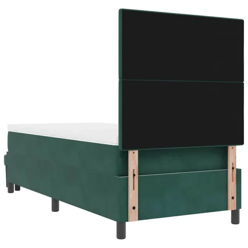 Box spring krevet Tamnozelena 200 x 80 cm Baršun - Tamnozelena 80 x 200 cm Prošiveno gumbima Cijena