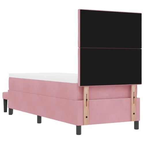 Box spring krevet Ružičasta 200 x 80 cm Baršun - Ružičasta 80 x 200 cm Dizajn s rombovima Cijena