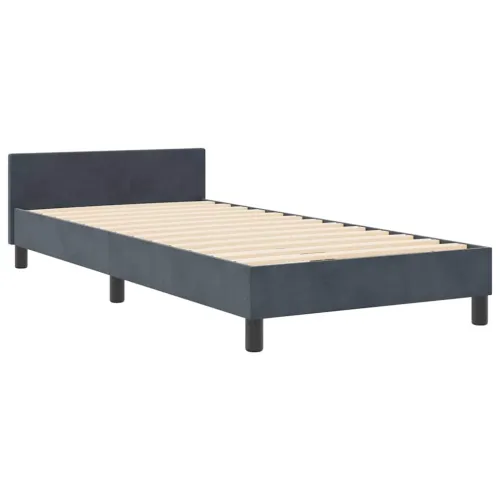 Box spring krevet Tamno siva 90 x 190 cm Baršun - Tamno siva 90 x 190 cm Kristal s dugmadima Cijena