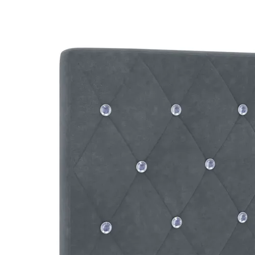 Box spring krevet Tamno siva 90 x 190 cm Baršun - Tamno siva 90 x 190 cm Kristal s dugmadima Cijena