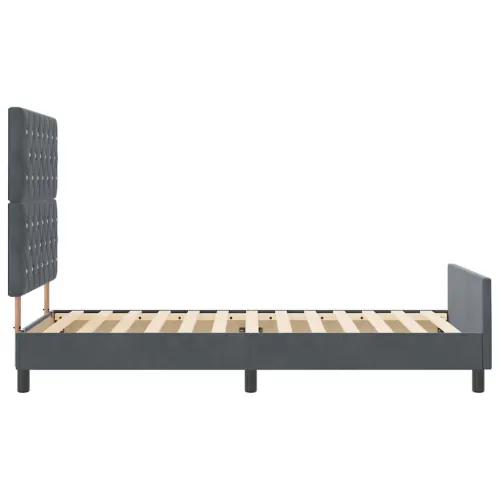 Box spring krevet Tamno siva 90 x 190 cm Baršun - Tamno siva 90 x 190 cm Kristal s dugmadima Cijena