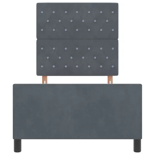 Box spring krevet Tamno siva 90 x 200 cm Baršun - Tamno siva 90 x 200 cm Kristal s dugmadima Cijena