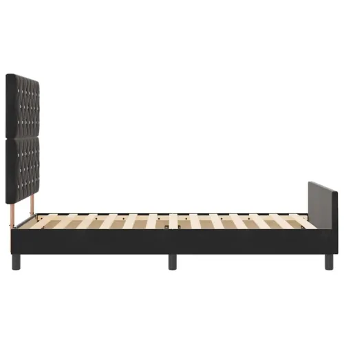 Box spring krevet s uzglavljem Crna 100 x 200 cm Baršun - Crna 100 x 200 cm Kristal s dugmadima Cijena