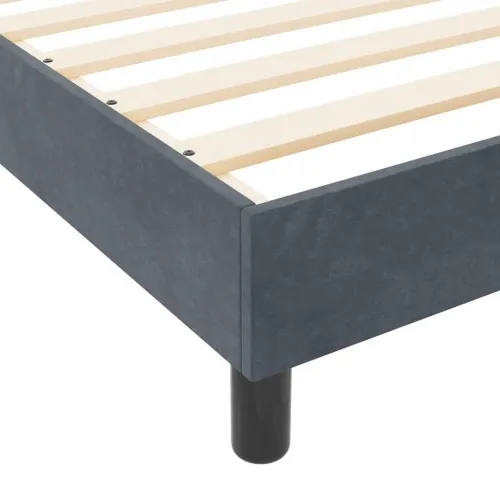 Box spring krevet Tamno siva 100 x 200 cm Baršun - Tamno siva 100 x 200 cm Dizajn s rombovima Cijena