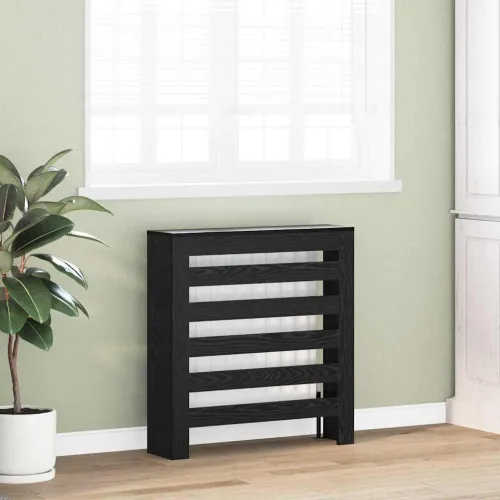 Pokrivač radijatora Crni hrast 78 x 20 x 82 cm - Crni hrast 78 x 20 x 82 cm vodoravne letvice Cijena