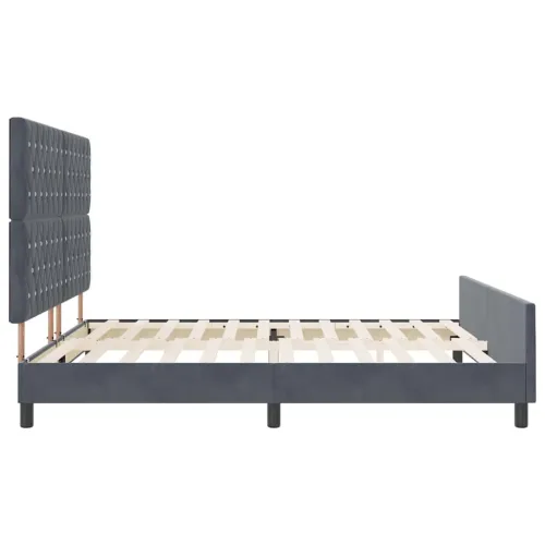 Box spring krevet Tamno siva 180 x 200 cm Baršun - Tamno siva 180 x 200 cm Kristal s dugmadima Cijena