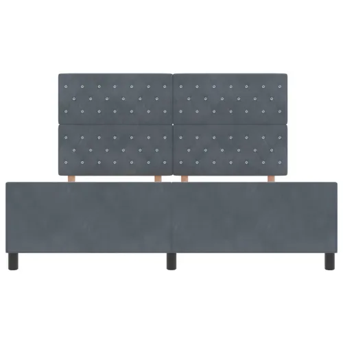 Box spring krevet Tamno siva 180 x 200 cm Baršun - Tamno siva 180 x 200 cm Kristal s dugmadima Cijena