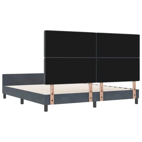 Box spring krevet Tamno siva 180 x 200 cm Baršun - Tamno siva 180 x 200 cm Kristal s dugmadima Cijena