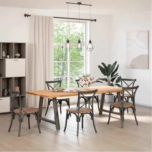 Noge za blagovaonski stol A-oblika 2 kom 100 x (72-73) cm Čelik - Prirodna 100 x (72-73) cm 2 1 Cijena