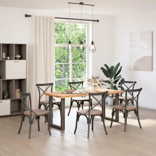Noge za blagovaonski stol U-oblik 2 kom Prirodni čelik 70 x (72-73) cm Čelik - Prirodna 70 x (72-73) cm 2 1 Cijena