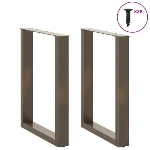Noge za blagovaonski stol U-oblik 2 kom Prirodni čelik 70 x (72-73) cm Čelik - Prirodna 70 x (72-73) cm 2 Cijena