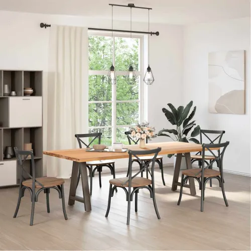 Noge za blagovaonski stol A-oblika 2 kom 60 x (72-73) cm Čelik - Prirodna 60 x (72-73) cm 2 1 Cijena