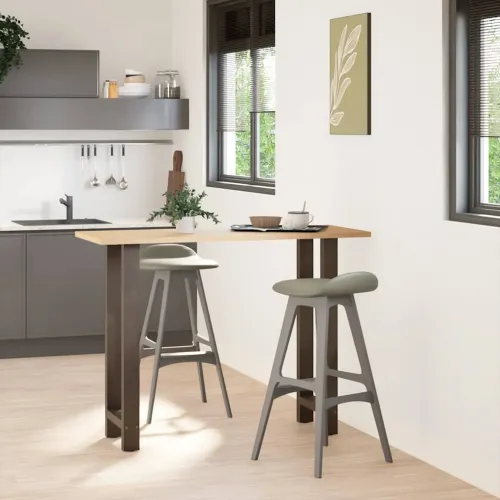 Noge za barski stol Prirodni čelik 2 kom 50 x (100-101) cm Čelik - Prirodna 50 x (100-101) cm 2 1 Cijena