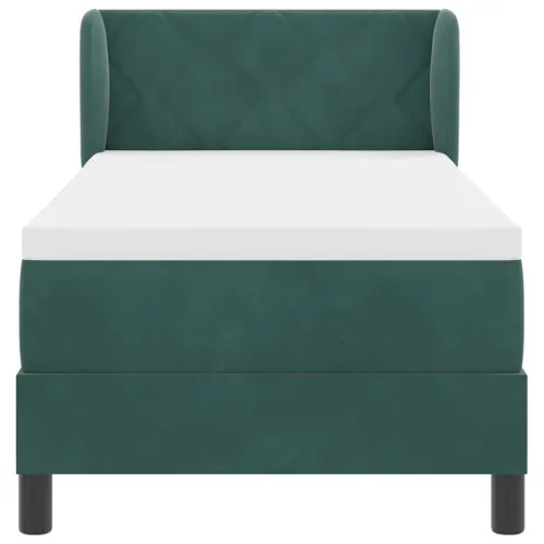 Box spring krevet Tamnozelena 80 x 200 cm Baršun - Tamnozelena 80 x 200 cm Dizajn s rombovima Cijena