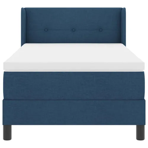 Box spring krevet s uzglavljem Plava 200 x 80 cm tkanina - Plava 80 x 200 cm Prošiveno gumbima Cijena
