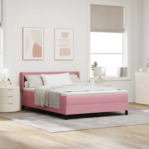 Box spring krevet Ružičasta 200 x 160 cm Baršun - Ružičasta 160 x 200 cm Dizajn s rombovima Cijena