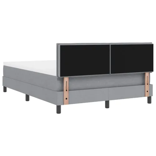 Box spring krevet Svjetlosiva 160 x 200 cm tkanina - Svjetlosiva 160 x 200 cm Dizajn s rombovima Cijena