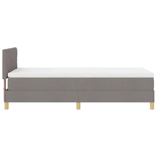 LED Box Spring Krevet Sivo-smeđa 90 x 190 cm tkanina - Sivo-smeđa 90 x 190 cm Dizajn s rombovima Cijena