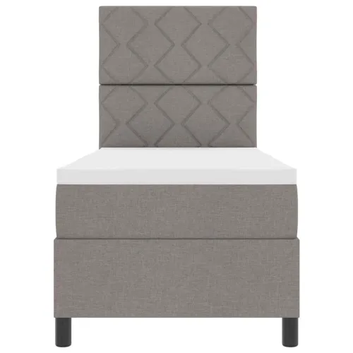 Box spring krevet Sivo-smeđa 80 x 200 cm tkanina - Sivo-smeđa 80 x 200 cm Dizajn s rombovima Cijena