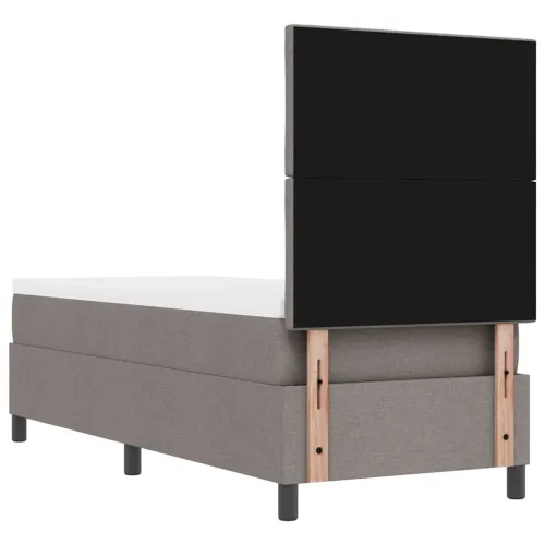Box spring krevet Sivo-smeđa 80 x 200 cm tkanina - Sivo-smeđa 80 x 200 cm Dizajn s rombovima Cijena