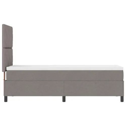 Box spring krevet Sivo-smeđa 80 x 200 cm tkanina - Sivo-smeđa 80 x 200 cm Dizajn s rombovima Cijena