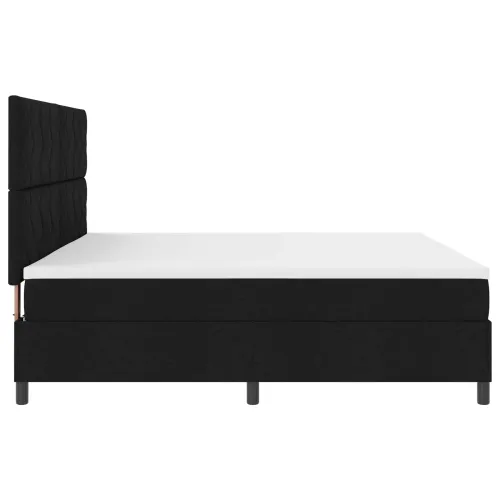 Box spring krevet s madracem Crna 200 x 200 cm tkanina - Crna 200 x 200 cm Uzorak dijamantnih blokova Cijena