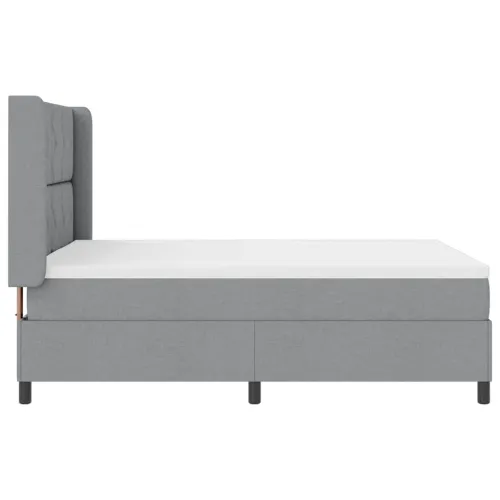 LED Box Spring Krevet Svijetlo siva 160 x 200 cm tkanina - Svjetlosiva 160 x 200 cm Dizajn s rombovima Cijena