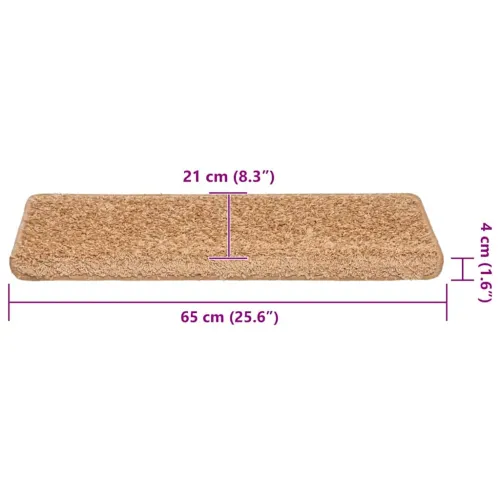 Prostirke za stepenice 30 kom 65x21x4 cm bež pravokutni rub - Bež 30 Cijena