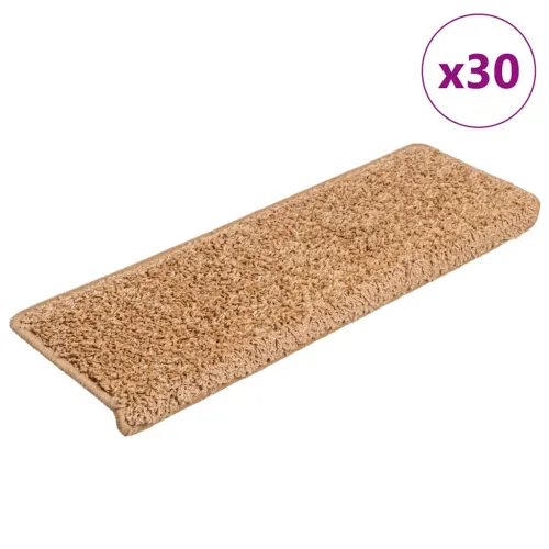 Prostirke za stepenice 30 kom 65x21x4 cm bež pravokutni rub - Bež 30 Cijena