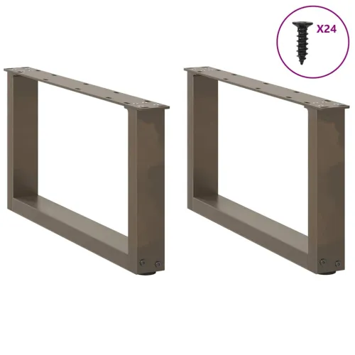 Noge za klub stolić U-oblik 2 kom Prirodni čelik 60 x (30-31) cm Čelik - Prirodna 60 x (30-31) cm 2 Cijena