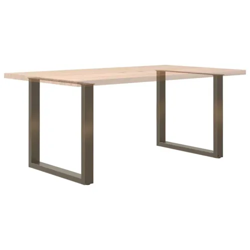 Noge za blagovaonski stol U-oblik 2 kom Prirodni čelik 90 x (72-73) cm Čelik - Prirodna 90 x (72-73) cm 2 Cijena