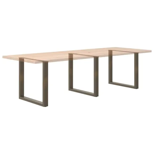 Noge za blagovaonski stol U-oblik 3 kom Prirodni čelik 80 x (72-73) cm Čelik - Prirodna 80 x (72-73) cm 3 Cijena