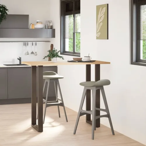 Noge za barski stol U-oblik 2 kom Prirodni čelik 50 x (110-111) cm Čelik - Prirodna 50 x (110-111) cm 2 Cijena