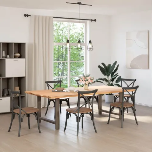Noge za blagovaonski stol Prirodni čelik 2 kom 100 x (72-73) cm Čelik - Prirodna 100 x (72-73) cm 2 1 Cijena