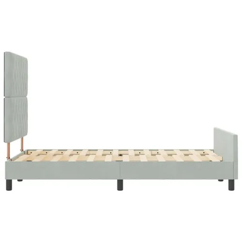 Box spring krevet Svjetlosiva 120 x 200 cm Baršun - Svjetlosiva 120 x 190 cm Kristal s dugmadima Cijena
