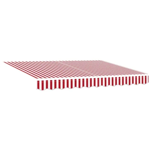 Povlačiva tenda Crvena i bijela 300 x 250 cm Poliester i metal - Crvena i bijela 3 x 2,5 m s antracitnim okvirom Cijena