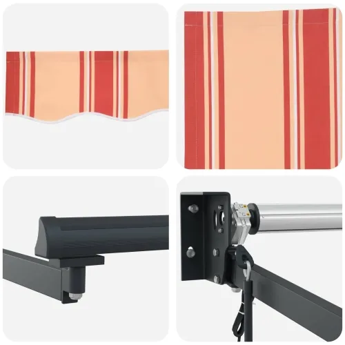 Povlačiva tenda Žuta i narančasta 350 x 250 x 165 cm - Žuta/narančasta/bijela 3,5 x 2,5 m s antracitnim okvirom Cijena