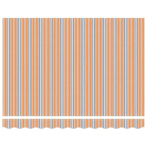 Povlačiva tenda Šareni 350 x 250 cm Poliester i metal - Narančasto/sivo/plavo/bijelo 3,5 x 2,5 m s bijelim okvirom Cijena