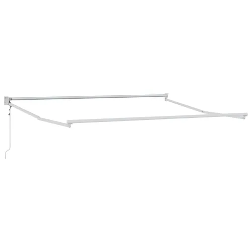 Povlačiva tenda Šareni 350 x 250 cm Poliester i metal - Narančasto/sivo/plavo/bijelo 3,5 x 2,5 m s bijelim okvirom Cijena