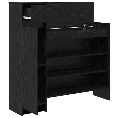 Ormar za cipele 100,5 x 28 x 100 cm Konstruirano drvo - Crni hrast Cijena